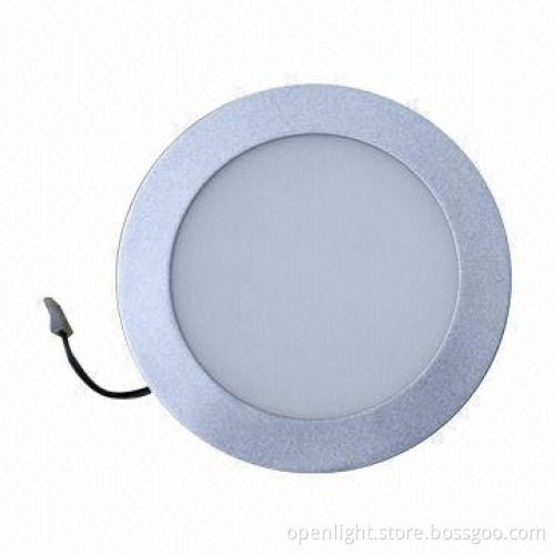 LED Downlight with 8 Inches, 12W Power, Silver/White Frame, 14mm Thickness